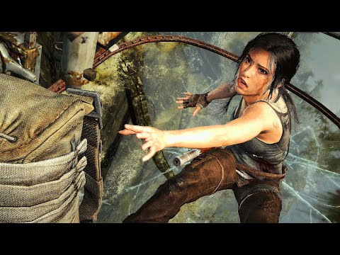 Rapids and Forest Parachute Escape Scene - Tomb Raider Definitive Editon PC (4K HDR 60FPS)