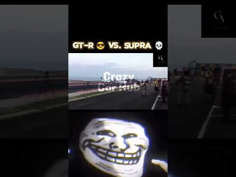 Troll Face 😈 || GT-R 😎 Vs. Supra 💀 || Drag Race 😱 - Crazycrhb || #short #supra #dragrace