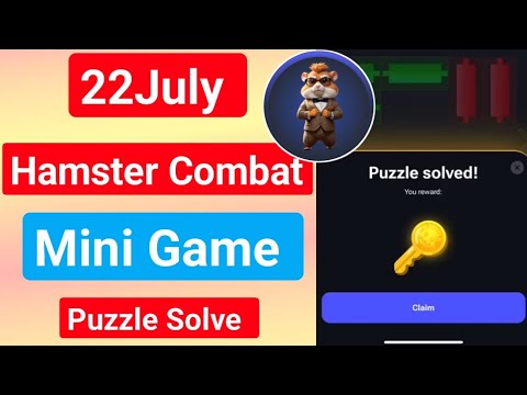 22july Hamster Mini Game Puzzles Solve || hamster combat mini game || 22July hamster mini game