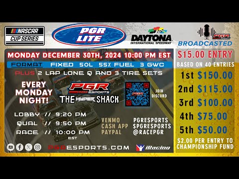 PGR Lite Series | Daytona International Speedway | 12/30/24 | PGR eSports