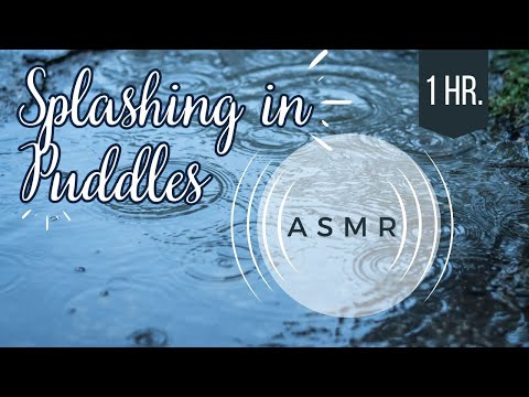 1 Hour of ASMR Splashing In Puddles