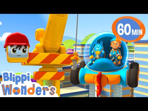 Blippi meets Kareem the Crane ! | Blippi Wonders Educational Videos for Kids