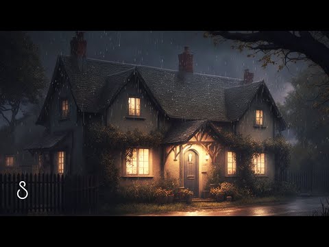 Realistic Rain On Cottage Bedroom Window💧Black Screen | 12 Hours | Sleep In Series