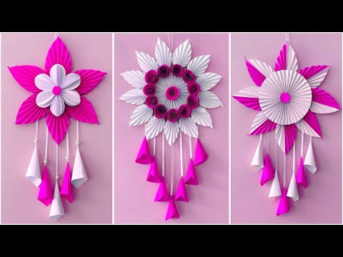 3 Unique and Easy Paper Wall Hanging Ideas / A4 sheet Wall decor / Cardboard  Reuse /Room Decor DIY