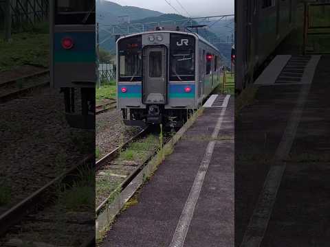 普通南小谷行き #信濃森上駅 #凍り付いた永遠の都 #長野県 #電車 #白馬村 #鉄道 #jr東日本 #たびその #鉄道 #大糸線