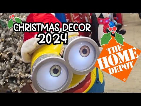 New Home Depot Christmas Decor 2024 | Minions | Mickey and Minnie | Santa | Walkthrough