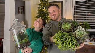 Putting Together A Terrarium & Succulent Bowl 🪴|| Visit Our Garden