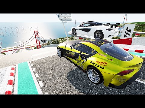 Big High Ramp Jumps with Expensive Sports Lux Cars Crashes #5    BeamNG Drive