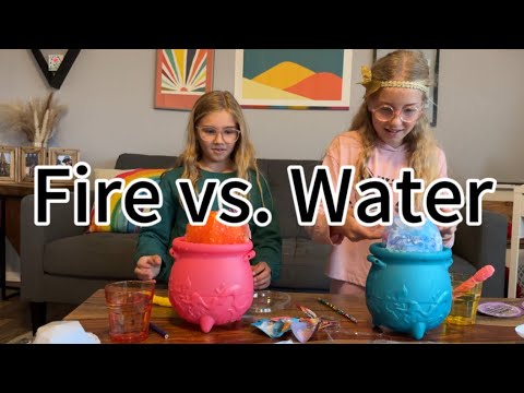 ★★★★★ Magic Mixies FIRE vs. WATER - Magical Gem Surprise Fire Magic Cauldron Kid Review - SURPRISE