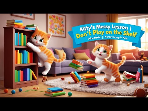 Kitty’s Messy Lesson|| Don’t Play on the Shelf|| Wow Babies|| Nursery Song For Kids||#moralstory