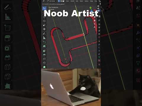 Noob vs Pro artist: offsetting edges #blendertutorial #blender #blendercommunity #blender3d #b3d