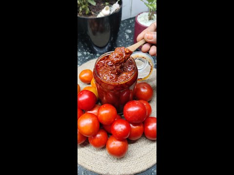 Instant Tomato Pickle 😋🍅 Amma Samayal #shorts #bharathicooks