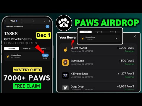 Paws Mystery Quets 7000+ Paws Free Calim Today | How to Complete Paws Mystery Quets Task