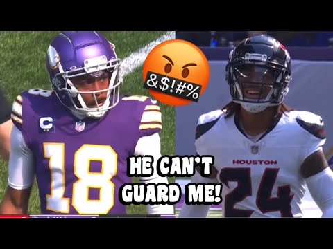 Justin Jefferson Vs Derek Stingley Jr 🔥 (WR Vs CB) Vikings Vs Texans 2024 highlights