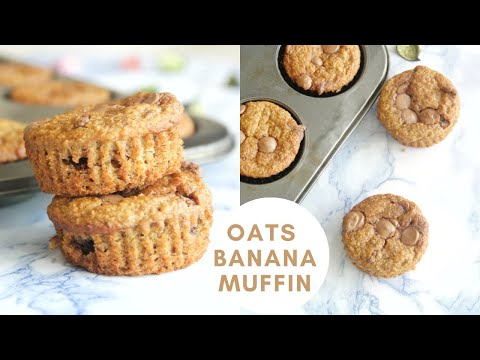 No maida No sugar || Healthy Oats Banana Muffin || Asheescookbook