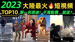 抖音2023最火🔥短視頻TOP10 ‼️第一名很迷，千萬點贊，就這❓【年度盤點】搞笑寵物｜顏值美女｜跳舞耍酷｜反差轉場｜網絡熱梗｜🎊片尾有彩蛋❗️