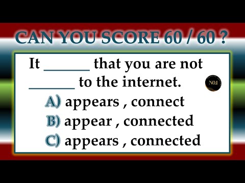 60 English Quiz | Verb Forms  v1 v2 v3 English | English Grammar Tenses Test | No.1 Quality English