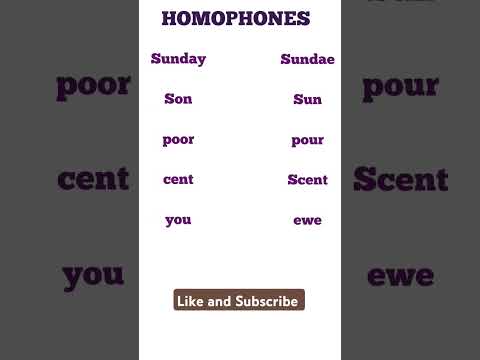 Do you know how similar homophones are? #english #homophones #shortsvideo