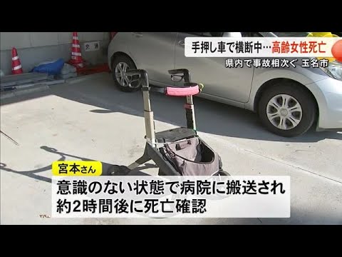 道路横断中の事故相次ぐ 玉名市で手押し車の高齢女性が死亡【熊本】 (24/12/18 19:00)