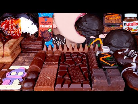 ASMR MR BEAST DUBAI CHOCOLATE ICE CREAM NUTELLA DESSERT MUKBANG두바이 초콜릿 먹방ドバイチョコレート 咀嚼音 EATING SOUNDS