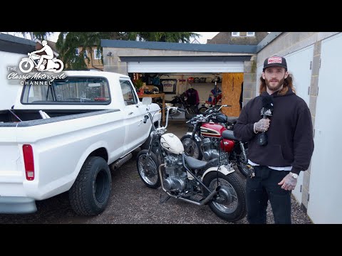 Inside Rowan's workshop & bike collection at Hawkeye Motos