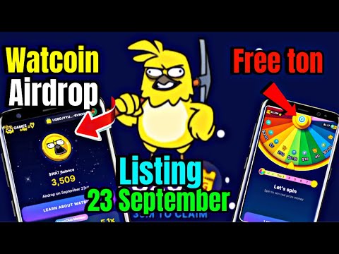 Watcoin airdrop | wat coin 23 September airdrop | watcoin listing date