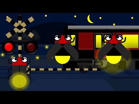 Railroad crossing with Firefly and Train | Kids animation