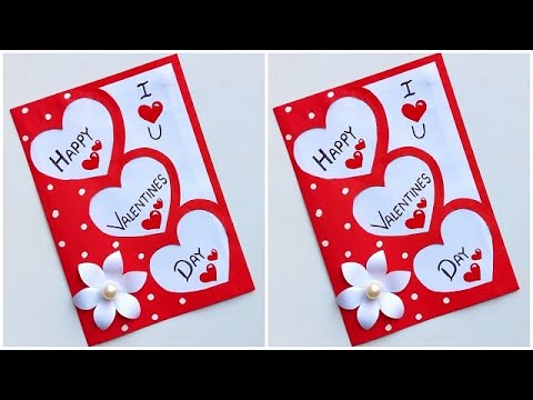 Easy and Beautiful card for Valentine's day 2024 / Valentine's day card making ideas / Love cards