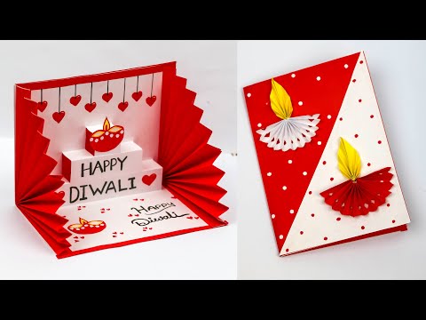 DIY Diwali pop up card / How to make Diwali greeting card / Diwali card making handmade