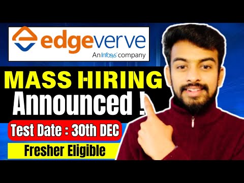 Finally Edgeverve An Infosys Mass Hiring Announced | OFF Campus Drive For 2025, 2024 Batch | Direct