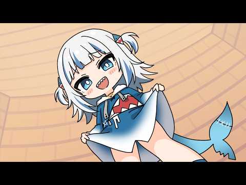 【手描き】パンツはいてませ～ん【Gawr Gura/宝鐘マリン/湊あくあ/Ninomae Ina'nis /ホロライブ/切り抜き漫画】