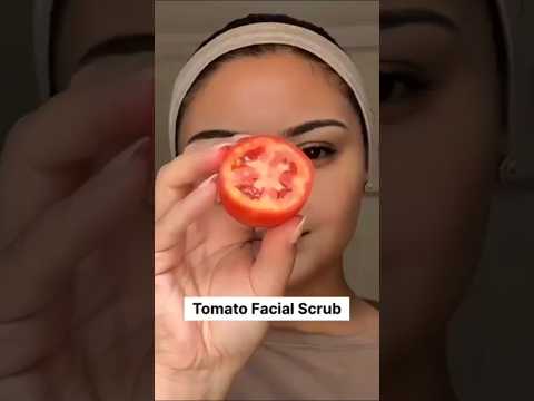 💯Try This Tomato Facial Scrub For Instant Skin Brightening | #shorts #skincare #tomatofacial #viral