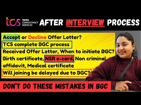 TCS *Complete Background Verification*Step by Step process+ TCS BGC| NSR-ecard,birth certificate