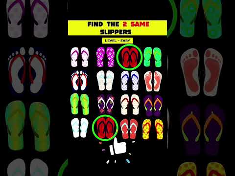 Can You Find the two same slippers | Riddle and Puzzel for iq test #shorts