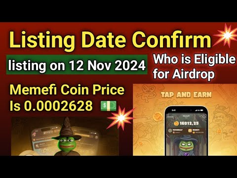 memefi coin listing date || memefi airdrop