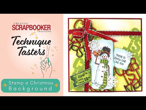 🎄 How to Stamp a Christmas Card Background | Technique Tasters #369🎄