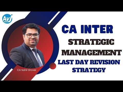 | CA Inter | Strategic Management | Last Day Revision Strategy