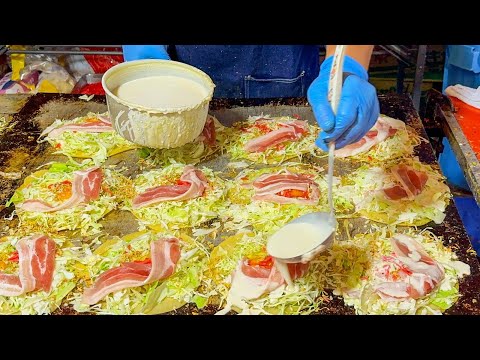 japanese street food - okonomiyaki