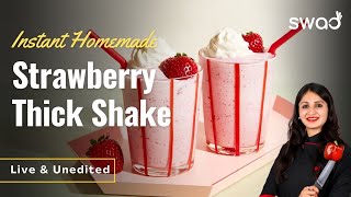 Instant Strawberry Thick Shake Recipe, How to Make Strawberry Thick Shake at Home ?, Tips & Tricks