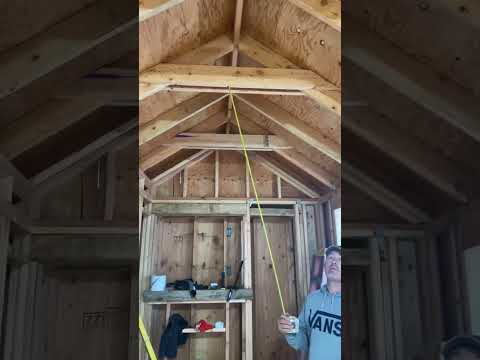 Tiny home ceiling framing. #shorts #tinyhomeonwheels #tinyhomebuild #builder #tinyhome