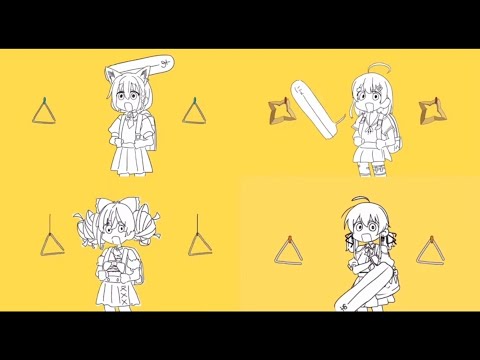 ホロメン4人が歌う強風オールバック【さくらみこ/白上フブキ/夏色まつり/クレイジーオリー】