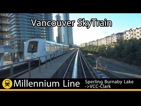 [4K]Vancouver SkyTrain Front View - Sperling Burnaby Lake to VCC-Clark (Bombardier ART Mark II)