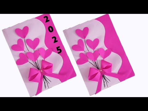 Easy & Beautiful New Year Card Making | Happy New Year Greetings Card 2025 | Handmade New Year Card