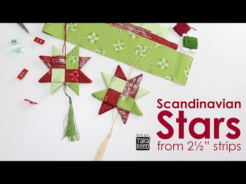 No Sew Fabric Stars   How to make a Scandinavian Star Ornament