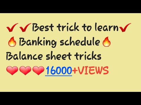 Trick to learn banking schedules