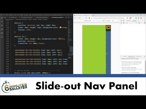 Create the Slide-out Navigation Panel and Adjust Hamburger Icon for Mobile Navigation