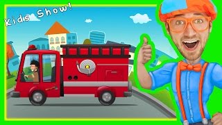 Fire Truck Song for Children | Nursery Rhymes with Blippi