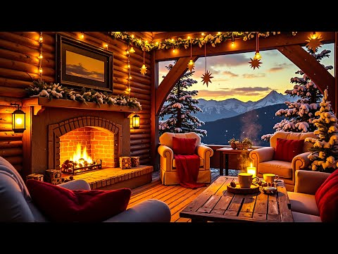 Soft Jazz Music On A Peaceful Winter Day ❄Fireplace Crackling And Fire Sounds To Relax