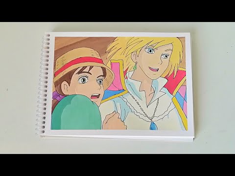 Studio Ghibli Howl's Moving Castle painting process