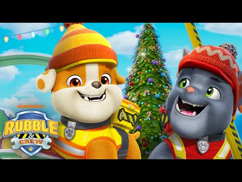 Rubble & Crew Build Santa's Sleigh to Deliver Christmas Gifts! w/ Charger & Wheeler | Rubble & Crew